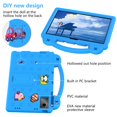 thumbnail image 4 of SaniMore for Lenovo Tab M10 5G 2024 EVA Kids Case, Skin-Proof Texture Pencil Holder Hand Strap Foldable Kickstand Shockproof Protective Case for Boys Girls, Skyblue, 4 of 7