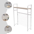 thumbnail image 5 of Desktop Bookshelf Desk Storage Shelf with Grid Office Table Computer Rack White, 5 of 17