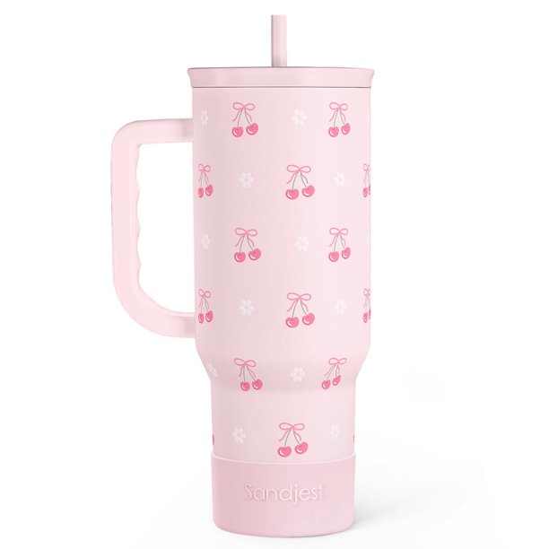 Vaso SANDJEST de acero inoxidable aislante de 40 oz con asa