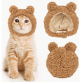 thumbnail image 3 of Chapeau pour Chaton en Forme d'Ours Dessin Animé Fournitures pour Animaux Décoration Quotidienne, 3 of 5