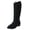 Black, variant on Ladies Knee High Cowboy Boots Fashion Pointed Toe Low Block Heel Wide Calf Tall Western Booties