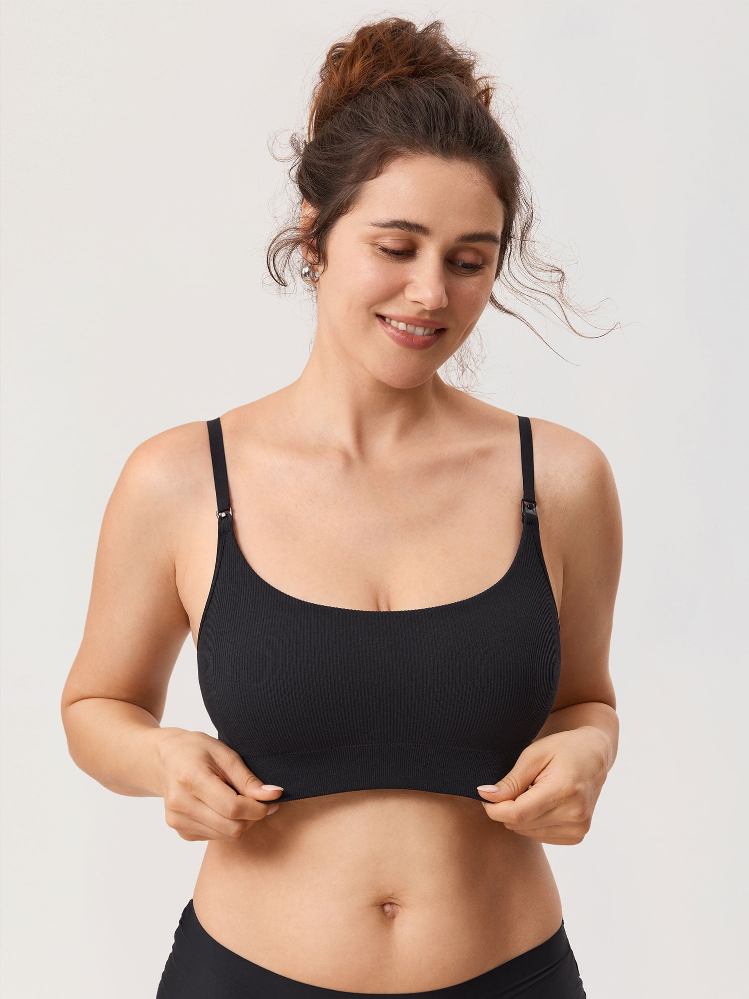 DELIMIRA Women's Nursing Bras Seamless Bralettes Wireless Maternity Breastfeeding Bra