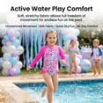 thumbnail image 2 of Girls One Piece Swimsuit Mermaid Scale Print Long Sleeve Costume Rash Guard Swimsuit for Girls Ages 6T, 2 of 10