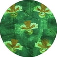 thumbnail image 1 of Ahgly Company Indoor Round Patterned Deep Emerald Green Area Rugs, 5' Round, 1 of 6