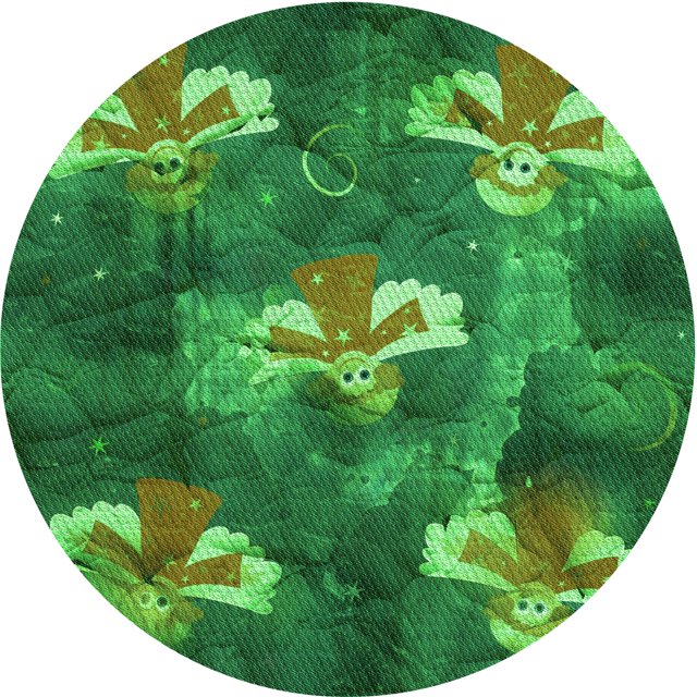 Ahgly Tapis Rond Lavable en Machine Intérieur Transitionnel Vert Émeraude Profond, 3 Pieds Rond