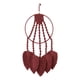 thumbnail image 1 of Tapiz de pared bohemio de macramé, cuerda tejida, atrapasueños, arte para decoración del hogar Vino rojo, 1 of 8