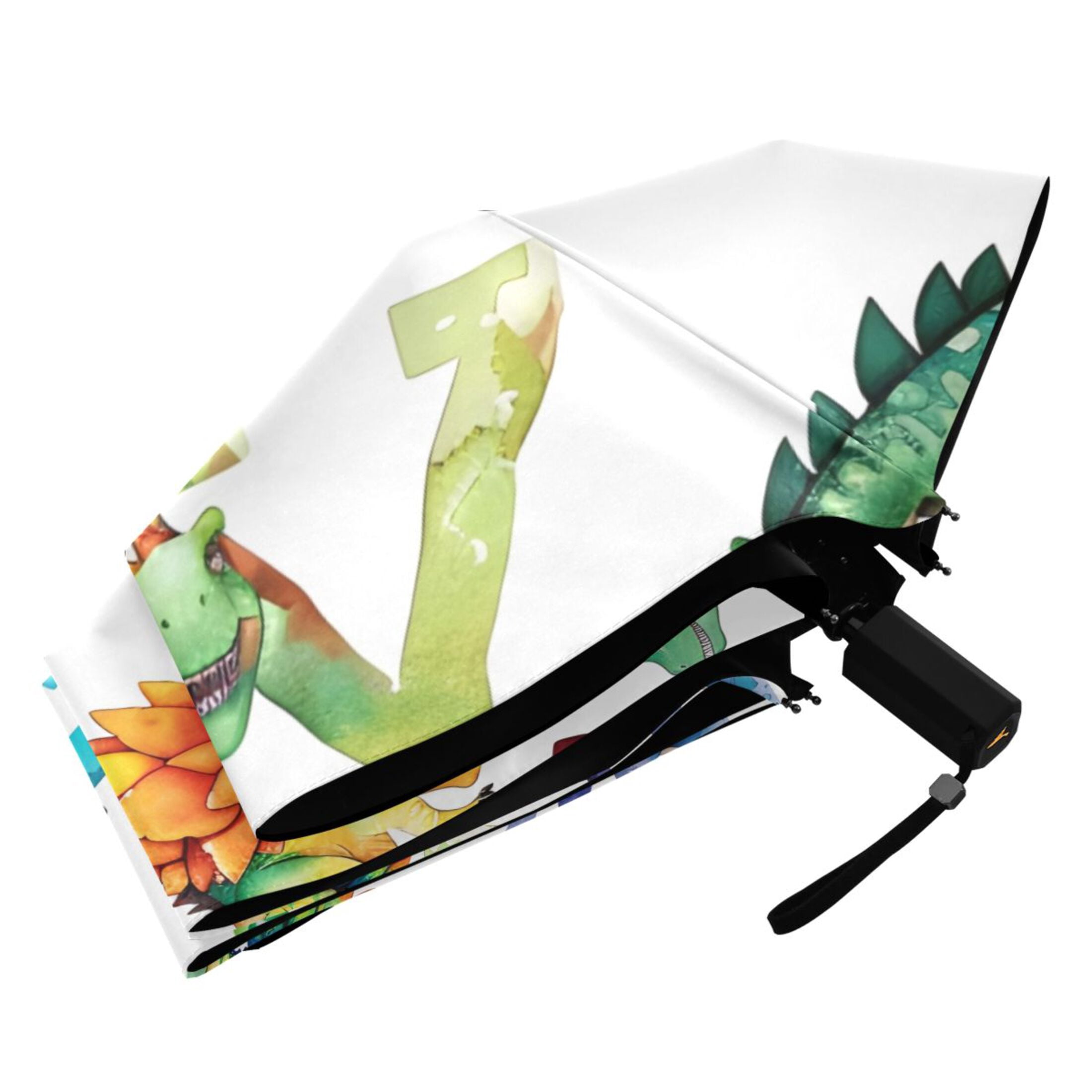 Dinosaur and Character Compact Sun Umbrella Windproof Travel Umbrellas for Rain Strong Portable UV Protection