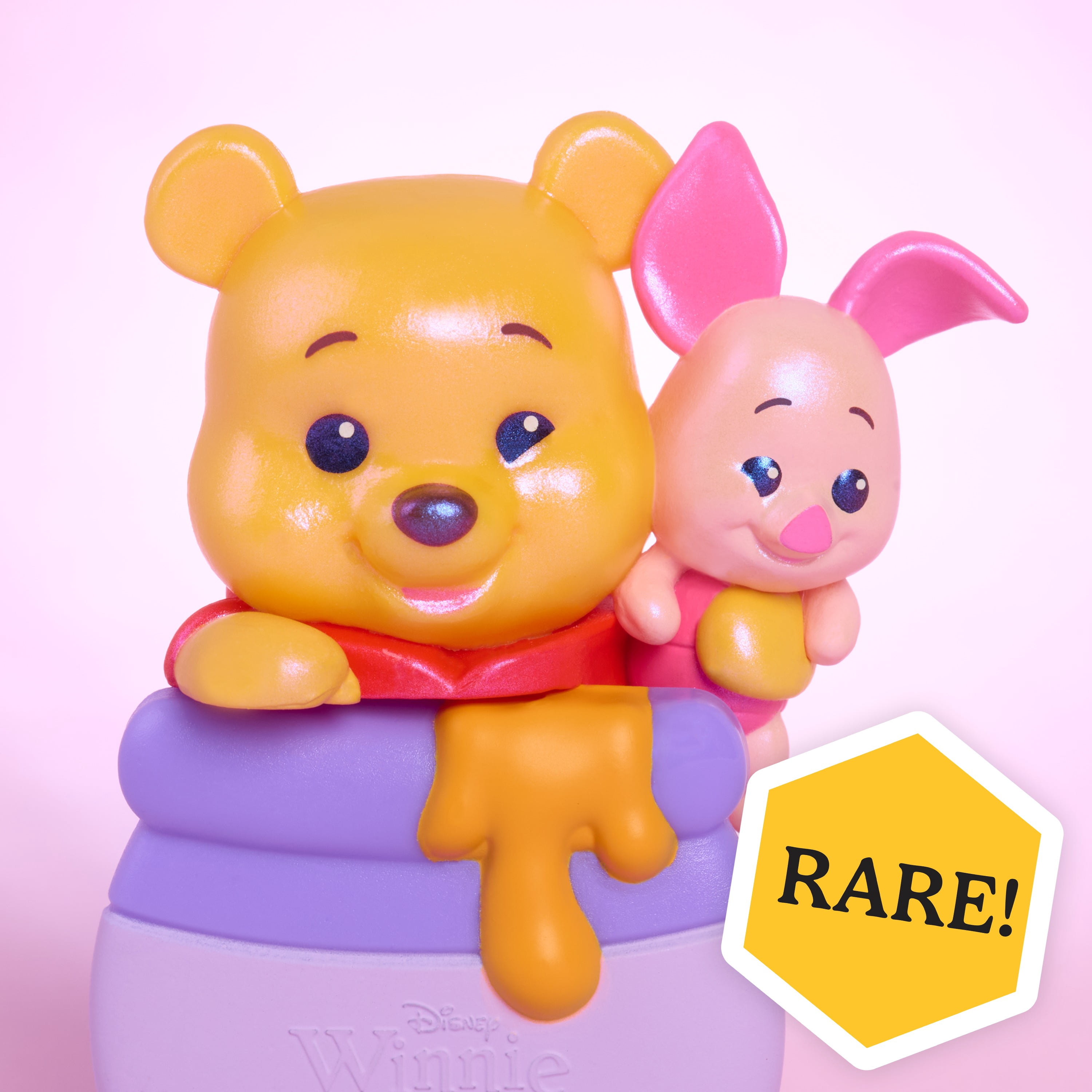 Disney Winnie the Pooh Attachmeez Blind Box Collectible Figure with Display Stand, Hangs off Books, Phones & More