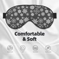 thumbnail image 3 of Goofa simple white Snowflake Printed Sleep Eye Mask for Men Women, Zero Eye Pressure Sleeping Mask, Light Blocking Night Blindfold, Soft Eye Shade Cover, 3 of 7