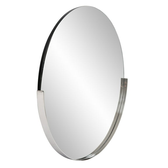 Tyler Dillon Dante Round Stainless Steel 30" Mirror