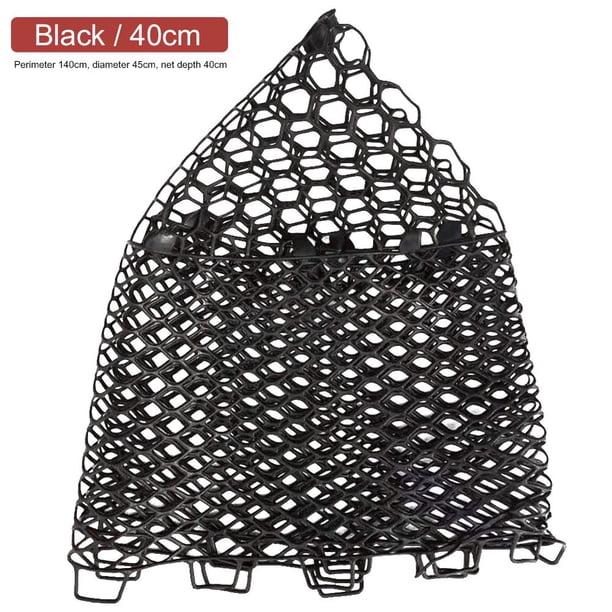 Red De Inmersión Malla de pesca de goma de 40 cm, trampa de liberación de captura de peces, red de inmersión de aterrizaje (negro)