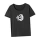 thumbnail image 5 of Camiseta de mujer verano casual streetwear activewear camiseta básica para viajar trabajo Gris, 5 of 7