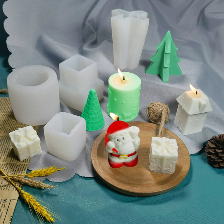 Beautiful Santa Claus Shape Candle Mold Creative Delicate Silicone Epoxy  Resin Mold for Home Purple Silicone 