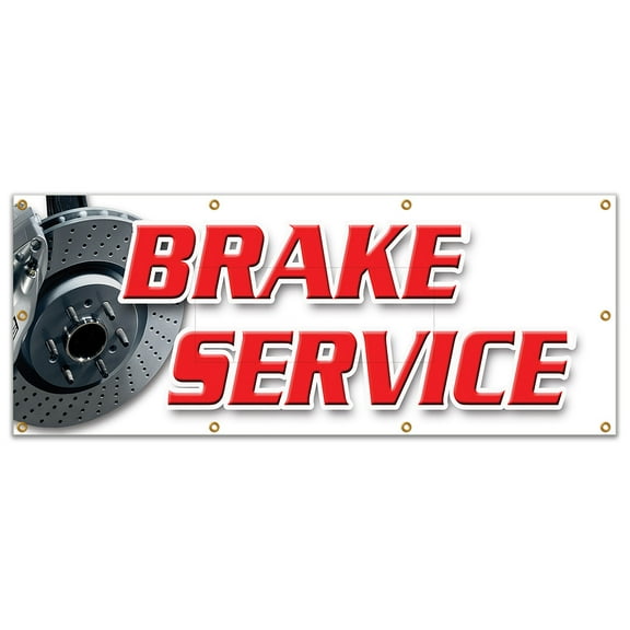 SignMission B-96 Brake Service 36 x 96 in. Brake Service Banner Sign