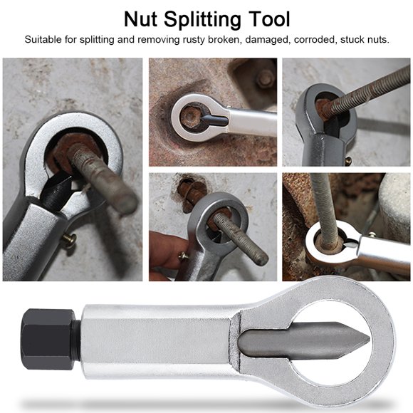 Fyydes Nut Removal,Nut Splitter,Rusted Broken Damaged Corroded Stuck Nut Removing Splitting Tool 4Sizes Remover Splitter