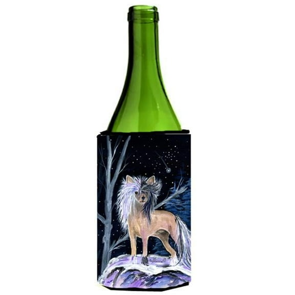 Starry Night Chinese Crested Wine bottle sleeve Hugger