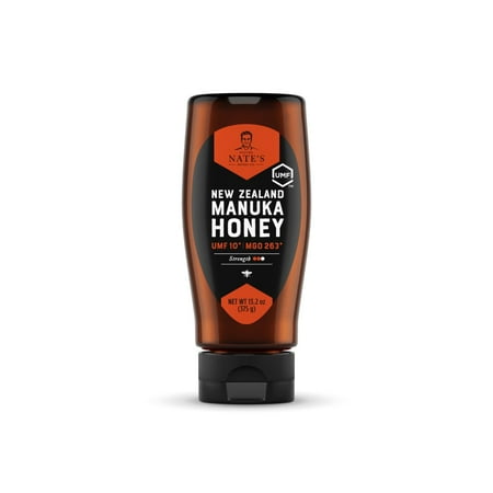 Nature Nate s New Zealand Manuka Honey: Raw  UMF 10+  and MGO 263+ - 13.2 oz Gluten-Free Honey