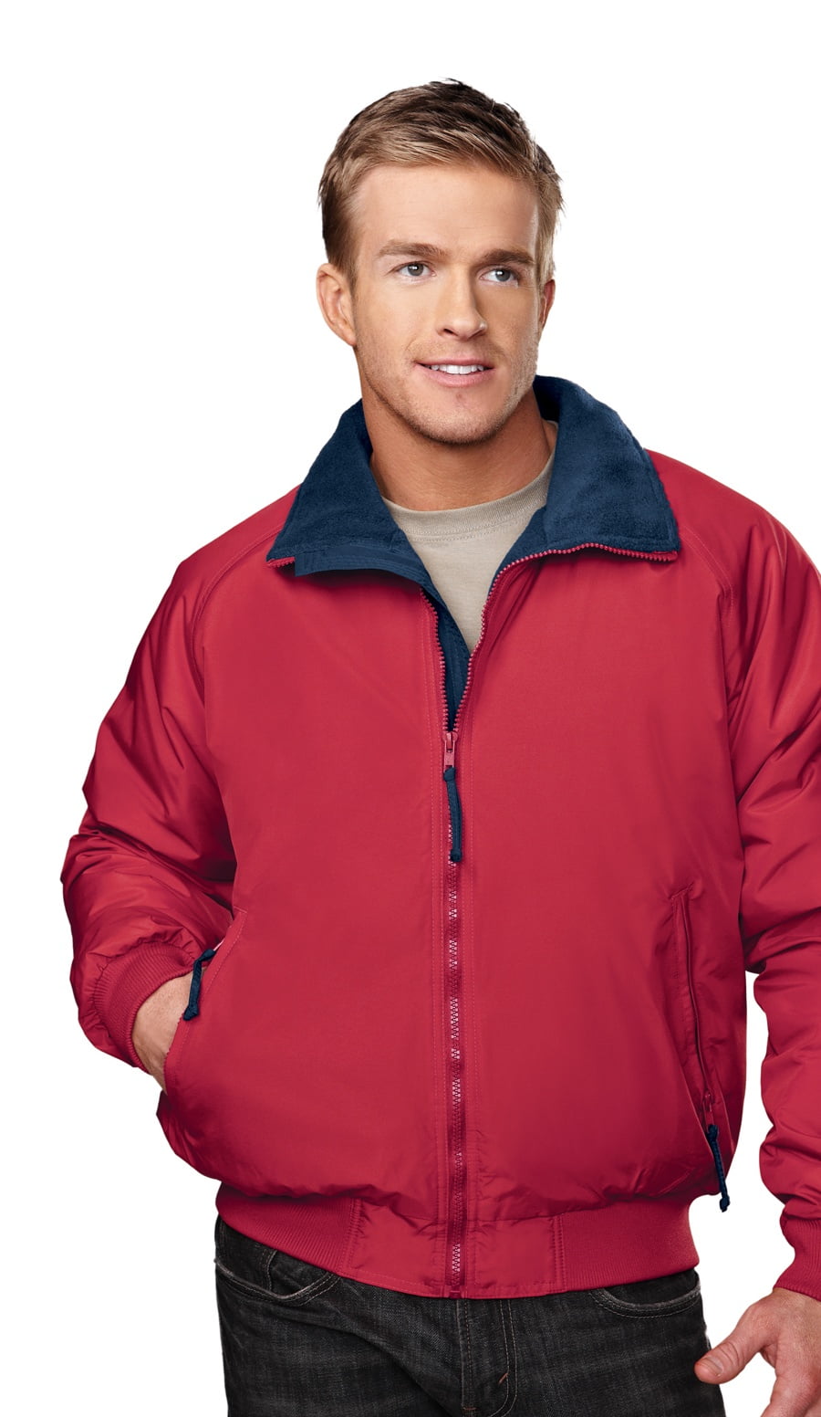 TriMountain Mountaineer 8800 Nylon 3 Season Jacket, Medium, Red/Navy