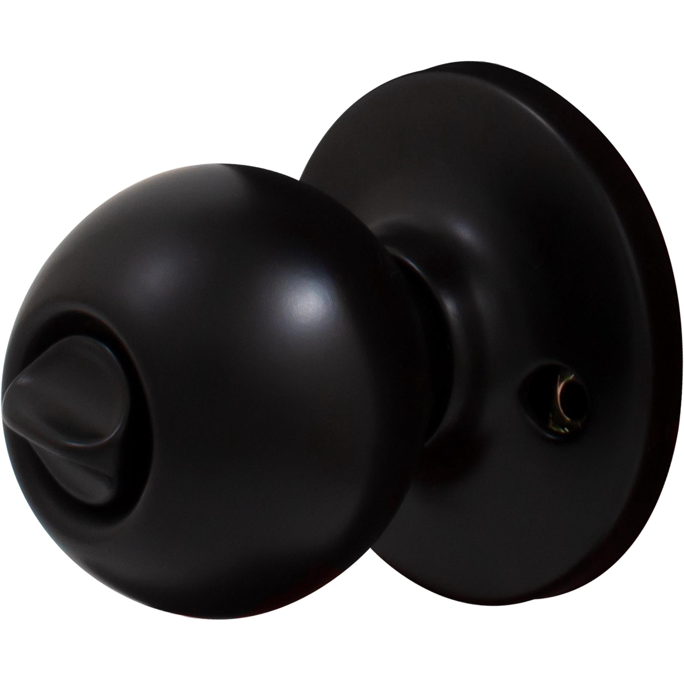 Stone Harbor Hardware Ball Door Knob, Entry Function, KW Keyway, Matte Black