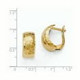 thumbnail image 2 of Leslie's 14k Polished Textured Hoop Earrings, 2 of 2