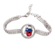thumbnail image 1 of Eslovenia bandera maquillaje mascara gritando Cap Pulsera de tobillera de cadena de tenis, joyería de diamantes, 1 of 3