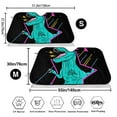 thumbnail image 3 of Balery Rex Dinosaur With Sunglasses Windshield Sun Shade, Car Front Window Sunshade Cover ,Automotive Interior Portected Blocks Uv Rays For Car Pickup Truck Suv Accessories- Medium, 3 of 7