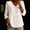 White, variant on Womens Peter Pan Collar Tops Long Sleeve V Neck Button Down Shirts Casual Summer Peplum Ruffle Trim Blouse