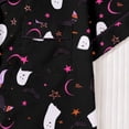 thumbnail image 5 of Elegyee Girls 2 Piece Halloween Pajama Sets Button Down Shirt Shorts, Black, Size 13-14, 5 of 8