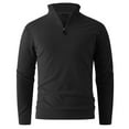 thumbnail image 2 of pstuiky camisa de manga larga para hombre, Suéter de punto cálido de color sólido de moda informal para hombre, manga larga, top redondo tops de invierno para hombre xs, 2 of 6