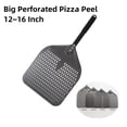 thumbnail image 4 of 12 13 14 16 Inch Big Pizza Perforated Shovel Paddle Short Handle Oven Turning Peel Kitchen Tools Spatula Nonstick Pizza  Baking (bk 13 inch 126cm), 4 of 7