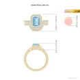 thumbnail image 4 of ANGARA Natural 1.35 Ct. Aquamarine with Diamond Halo Ring in 14K Yellow Gold for Women (Ring Size: 5), 4 of 8