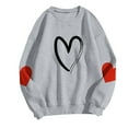 thumbnail image 4 of ShiShine Womens Casual Crewneck Sweatshirt Long Sleeve Tops Cute Printed Pullover Loose Fit, 4 of 5
