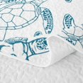 thumbnail image 5 of Erosebridal Blue Sea Turtle Quilt King for Boys Men, Cartoon Marine Animal King Coverlet Set, 3pcs, 5 of 7