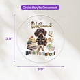 thumbnail image 4 of Welcome Dachshund Back to School Vintage Retro Acrylic Round Ornament Wiener Dog Lover Gifts Idea Home Tree Decor - 02012, 4 of 4