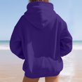 thumbnail image 3 of Pop cazadora para niña Demon Hunters Unisex Printed Anime Print Long-Sleeved Hooded Sweatshirt （Dark Purple）, 3 of 3