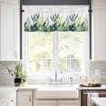 thumbnail image 2 of Green Leaves Valances for Windows Farmhouse Kitchen Curtains Valances Rod Pocket Valance Curtains for Kitchen Windows Summer Botanical Tropical Plants Leaf Window Valances for Bathroom 42"x12", 2 of 6