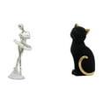 thumbnail image 1 of Figura De Gato Bailarina, Escultura De Animal De Chica Bailarina Moderna, Adorno De Escritorio Coleccionable De Resina Creativa Para Dormitorio, Chimenea, Oficina, Entrada, Estantería, Sala De, 1 of 8