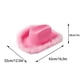 thumbnail image 2 of Sombrero de vaquera rosa con boa de plumas, ala de plumas esponjosas, sombrero de vaquero de tamaño adulto para fiesta de disfraces de despedida de soltera, 2 of 5
