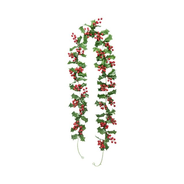 COM1950s Décorations de Fête de Noël, Décorations de Noël pour la Maison, Mise en Page de Noël Simulation Décoration de Fête en Rotin Rouge Baie Douce, Décorations de Noël Rouges