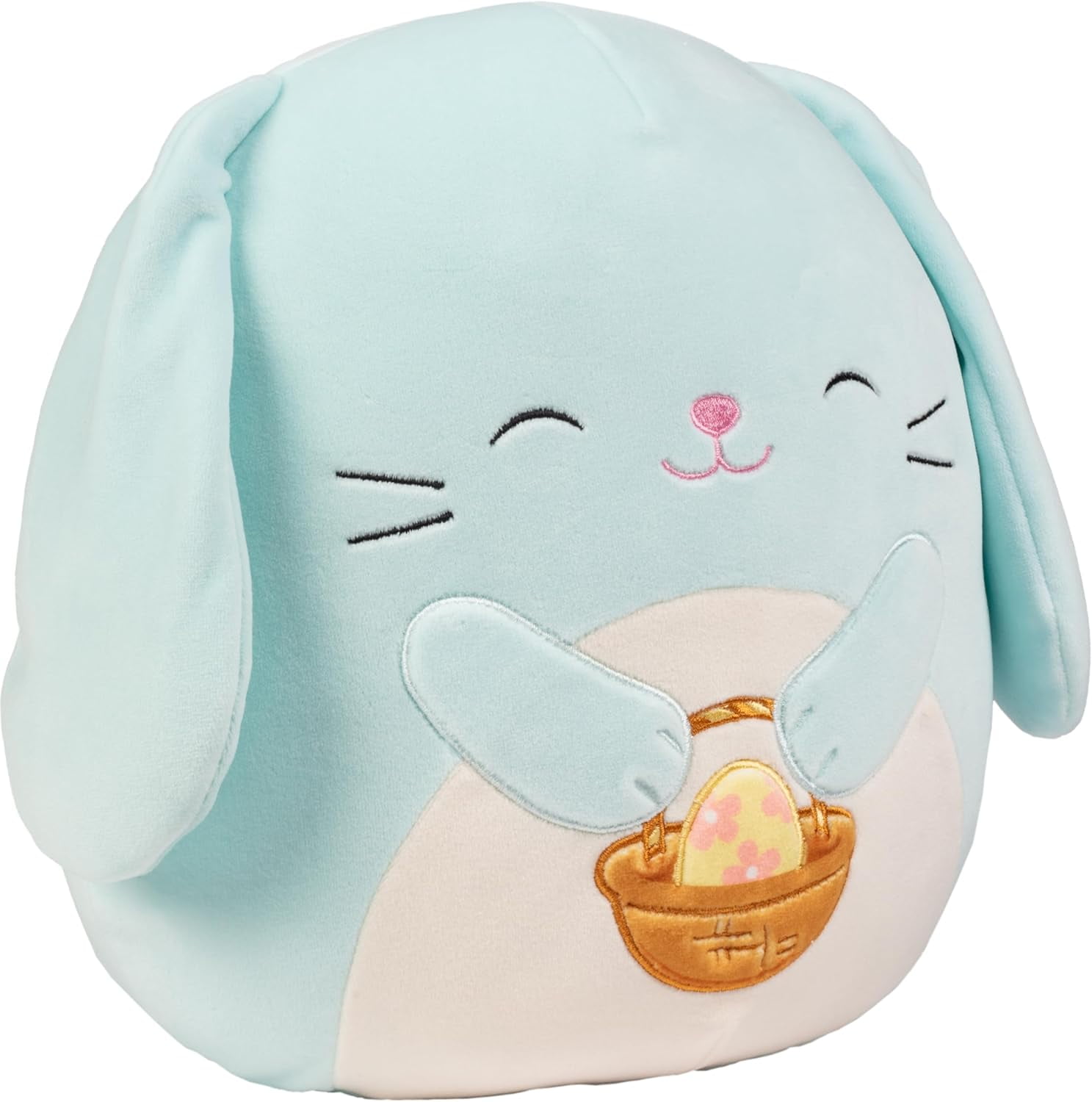 Squishmallows Original 10-Inch Buttons The Blue Bunny - Official Jazwares Plush - Collectible Soft & Squishy Rabbit Stuffed Animal Toy - Add to Your Squad - Gift for Kids, Girls & Boys