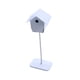thumbnail image 2 of Casa de muñecas para pájaros, mini casa de pájaros de jardín de hadas a escala 1:12, duradera, simulación. blanco, 2 of 9