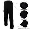 thumbnail image 4 of Zusmen Mens Fleece Cargo Sweatpants Multi-pocket Loose Casual M-5XL Tall And Big Size(Black M), 4 of 5