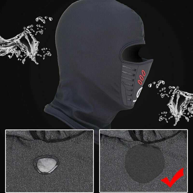 FLINT - 2Pack Mens Balaclava Ski Full Face Mask Uv Protection Motorcycle Hood Helmet Hat