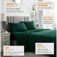 thumbnail image 4 of American Home Collection Brushed Microfiber Sheet Set, Deep Pocket Extra Soft Sheets & Pillowcases Set, 4 Pieces, Queen, Dark Green, 4 of 7