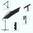 thumbnail image 5 of Sonerlic 8.2 x 8.2ft Patio Offset Umbrellas Outdoor Hanging Market Patio Umbrella, 50+ UV Protection Cantilever Outside Umbrellas for Yard, Pool and Deck,Black, 5 of 5