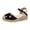 Black, variant on Espadrilles for Women Cap Toe Trendy Studded Wedge Sandals Summer Dressy Buckle Ankle Strap Platform Wedges White Size 7.5