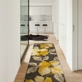 thumbnail image 2 of CAMILSON Solana Non Slip Modern Floral Indoor Area Rug Yellow/Brown 2x7, 2 of 7