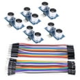 thumbnail image 2 of FLAMEEN 5Pcs Ultrasonic Distance Measuring Module For RaspberryPi+Male To Female Jump Wire HC‑SR04,Distance Measuring Module With Jump Wire,Ultrasonic Sensor For Raspberry Pi, 2 of 8