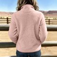 thumbnail image 6 of UDAUDU Sherpa Jacket Women Fuzzy Fleece Zip Up High Neck Long Sleeve Warm Teddy Jackets Cozy Fluffy Sweater Coats Fall Winter Outerwear 4XL, 6 of 6