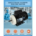 thumbnail image 3 of 2HP Electric Motor 3450 RPM General Purpose Single Phase Motor 56C Frame 115V/230V 5/8"Shaft Diameter Rolled Steel Shell TEFC 60HZ, 3 of 7